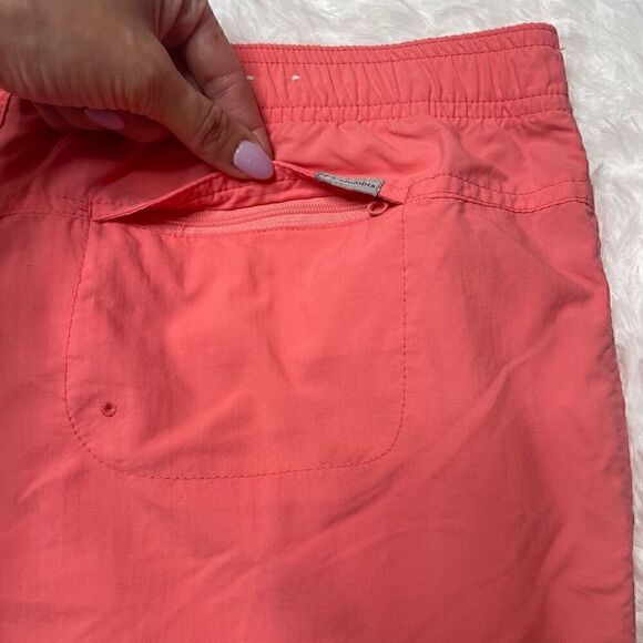 Columbia Womens Size Large Coral Outdoors Nylon Shorts Running Athletic - Picture 10 of 11